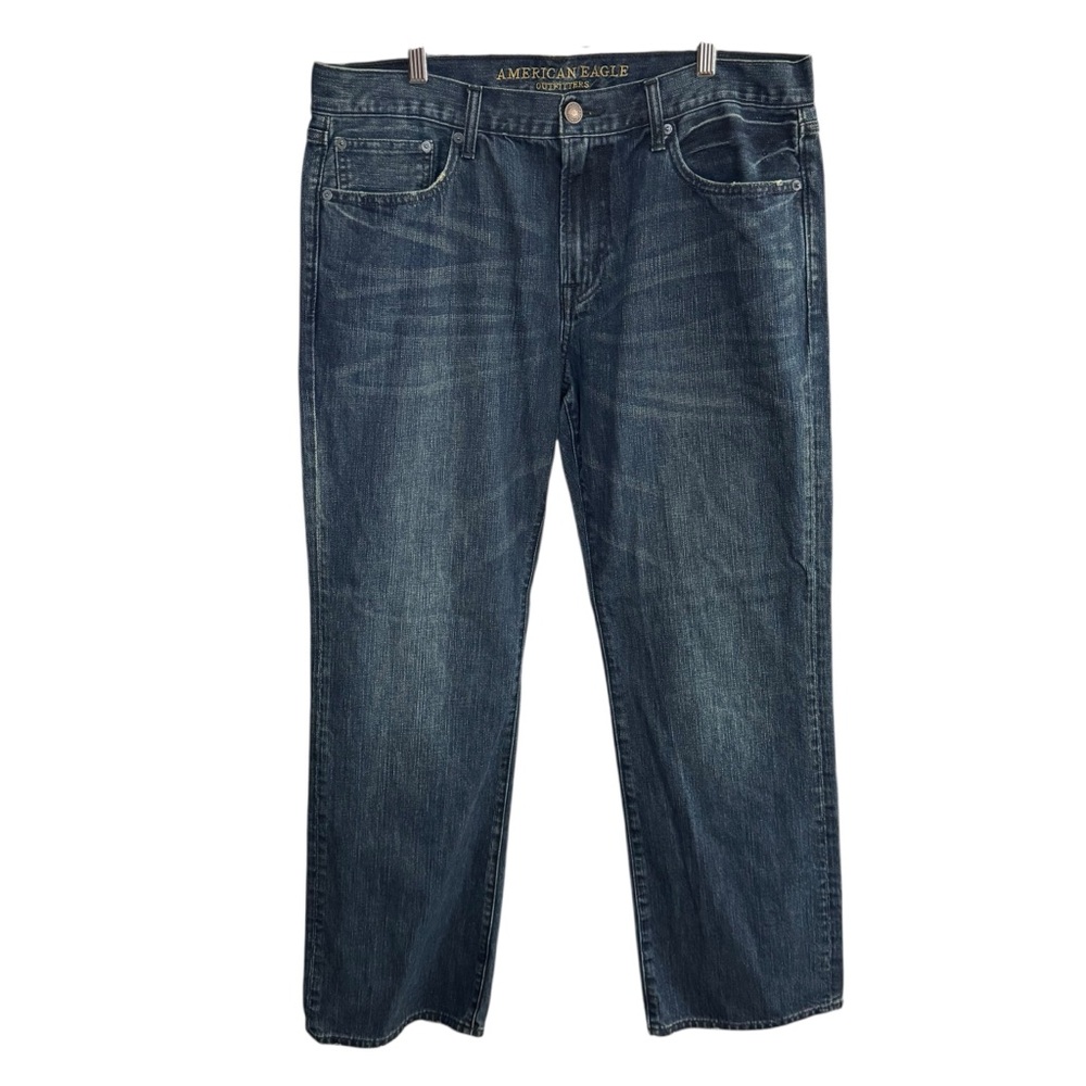 36X32 American Eagle Outfitters Blue Straight Jeans Classic Style